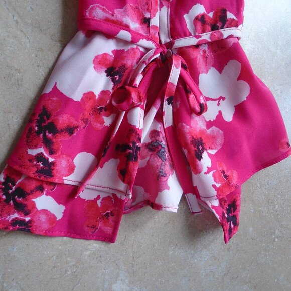 CALVIN KLEIN FLORAL PATTERN LONG SLEEVED LADIES BLOUSE SIZE MED - Picture 5 of 5